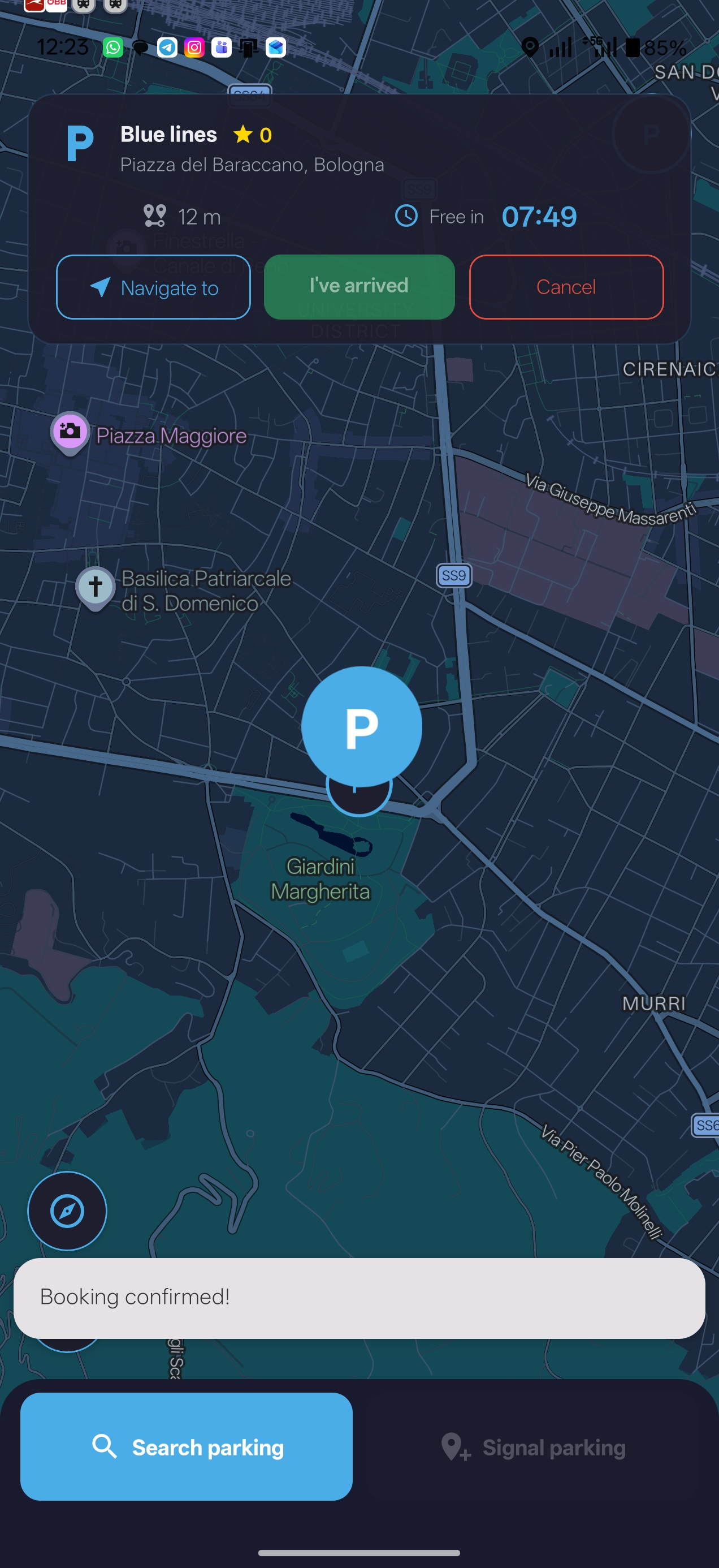 Exchange confirmation screen